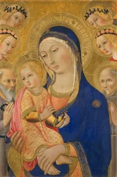 Madonna e Bambino con San Girolamo, San Bernardino e Angeli, c.1460-70